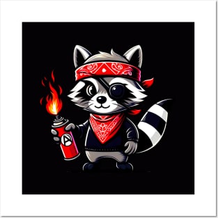 anarchy raccoon Posters and Art